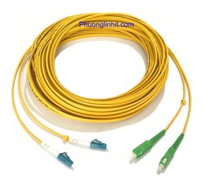 Dây patch cord quang Single-mode SC/APC – LC/UPC Sợi đôi 3m
