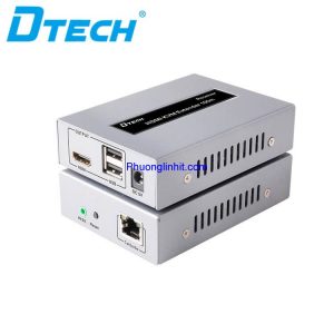 Thiết bị nối dài HDMI + USB KVM qua dây mạng LAN 100m chính hãng Dtech DT-7054A