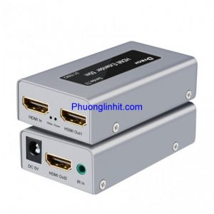 Bộ khuếch đại HDMI to LAN 60m EXTENDER – WITH IR chính hãng Dtech DT-7009I