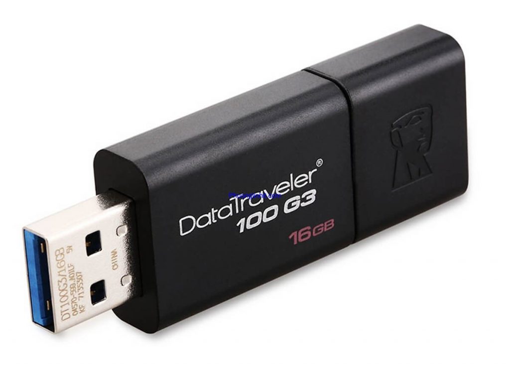 Chiavetta USB Kingston DataTraveler DT100G3 - 8/16/32/64/128 GB - USB 3.2 - Nera