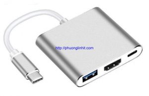 Cáp chuyển đổi USB Type-C sang HDMI, USB 3.0 và USB Type-C