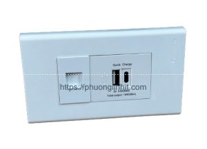 Bộ ổ cắm USB-A – USB Type-C và ổ Mạng Lan cat6 âm tường Sinoamigo công nghệ sạc nhanh QC 3.0