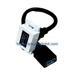 Hạt ổ cắm USB 3.0 data Sinoamigo chuẩn Full, lắp cho ổ cắm âm bàn, âm sàn…