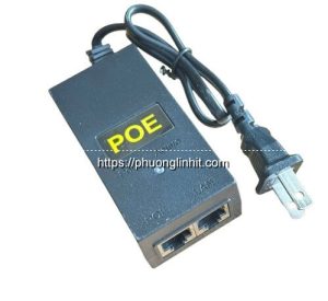 Nguồn adapter PoE 48V – 0.5A – 1Gbps (Dùng cho Thiết bị AP, Camera IP PoE)