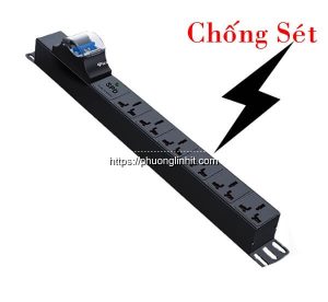 Thanh nguồn PDU chống sét Đa năng 6 ổ cắm 32A, hãng Picolink PL-PDU32-CS6