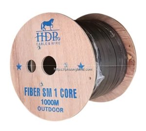 Cáp quang đệm chặt ngoài trời 1FO, 2FO, 4FO hãng Zincom ZC-GJYXCH-1C-SM-G657A1(Có dây căng)