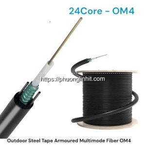 Cáp quang multimode OM4 24FO (24 sợi/24 core) ZC-GYXTW-24C-MM-OM4 50/125µm outdoor