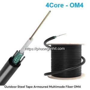 Cáp quang multi mode OM4 4FO (4 sợi/4 core) ZC-GYXTW-4C-MM-OM4 50/125µm outdoor