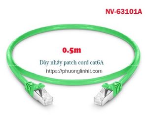 Dây nhảy mạng cat6a STP dài 0.5m Novalink NV-63101A tốc độ 10Gbps, 550 Mhz