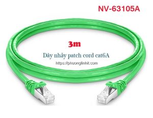 Dây nhảy mạng Cat6A 3M chính hãng Novalink NV-63105A – chống nhiễu STP, tốc độ 10Gbps, 550Mhz