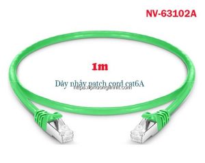 Dây nhảy Patch Cord Cat6A STP dài 1m màu xanh Novalink NV-63102A chính hãng