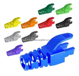 Đầu chụp Modular Plug Boot Color Cat6 Có tai Crytan Green PL-6107