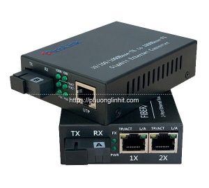Bộ chuyển đổi quang điện 1 Quang ra 2 LAN hãng Picolink 10/100/1000M, PL-GS-01A-02B
